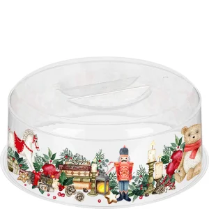 Крышка для микроволновки ф250 с декором Игрушки (бесцветная) 223138501/00