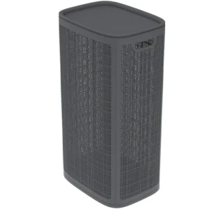 Корзина для белья 100л Лен 430*321*800мм (сборная) (графит) АП 376