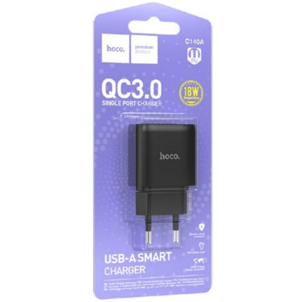 Блок питания 1USB 3,0А HOCO C140A