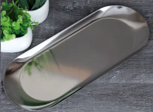 Блюдо овальное 30*12см металл 737552-silver (737552) G-2947 /К/ 1/120
