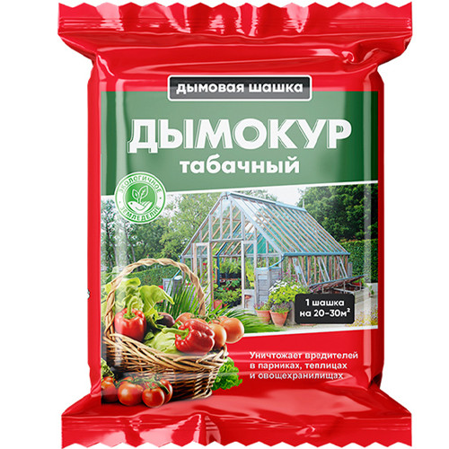 Шашка дымовая Дымокур табачный 250гр Уничтожает вредителей в теплицах, погребах (3312) 1/20