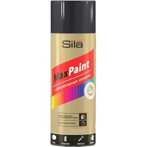 Эмаль аэрозольная универсальная Sila HOME Max Paint 520мл RAL9005 черная матовая SILP_9005 1/12