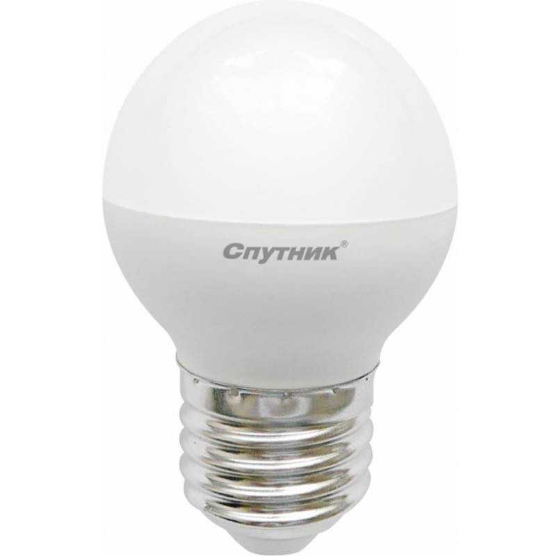 Лампа светодиодная Е27 10W холодный свет 6000K Спутник LED G45