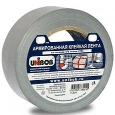 Лента клейкая армированная 48ммх25м UNIBOB серебряная (00242) 1/36
