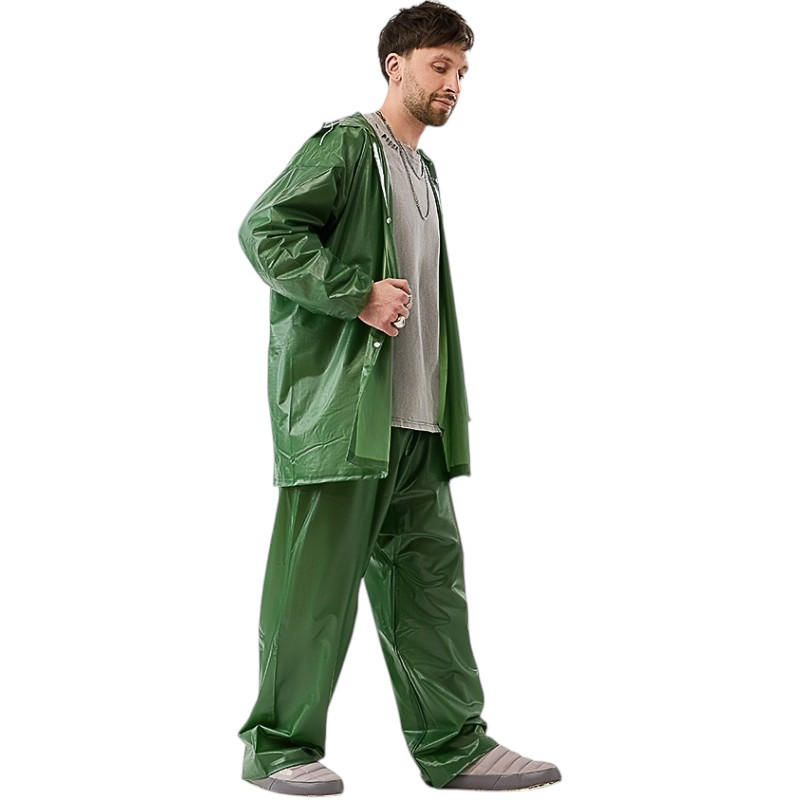 Дождевик куртка с копюшоном + брюки 100мкм XXL ПВХ INBLOOM (188-106)