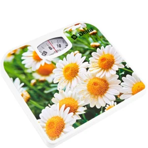 Весы напольные механические 130кг 26,5*24*4см DELTA D-9408 Ромашки 1/10
