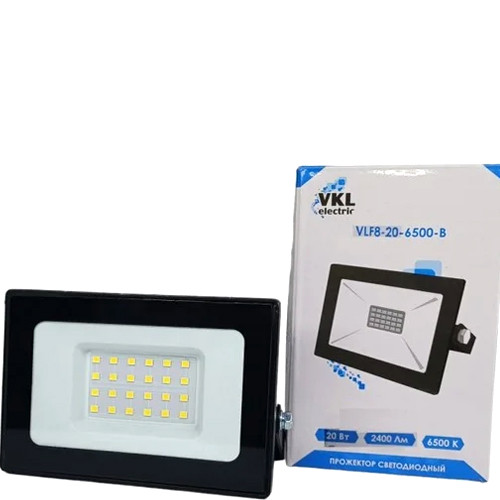 Прожектор светодиодный 20W 6500К IP65 2400Лм LED черный (102*83*279) VKL (1208264)