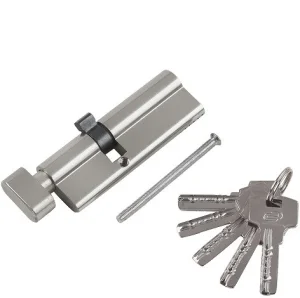 Цилиндровый механизм 80мм 35*35 5 ключей, вертушка (хром) AX102/80 CP (39849)