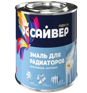 Эмаль для радиаторов белая 0,8кг Сайвер 1/14