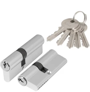 Цилиндровый механизм 70мм 30*30 5 ключей (хром) AX100/70 CP