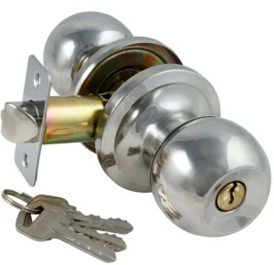 Защелка 6072-01-ET CP  д/межкомнатных дверей, с ключами, хром (055) /115265/