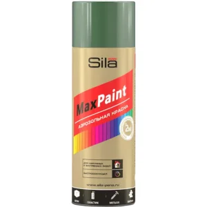 Эмаль аэрозольная универсальная Sila HOME Max Paint 520мл RAL6005 зеленый мох SILP6005 1/12