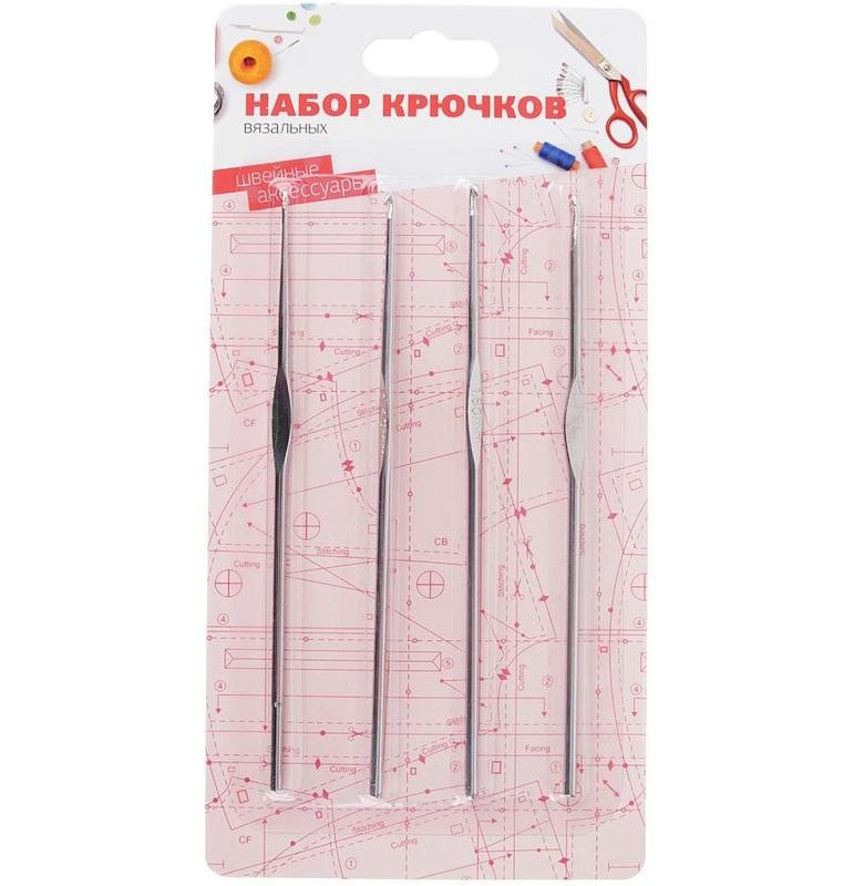 Крючки вязальные (4шт) на блистере HC-023 (308-123)