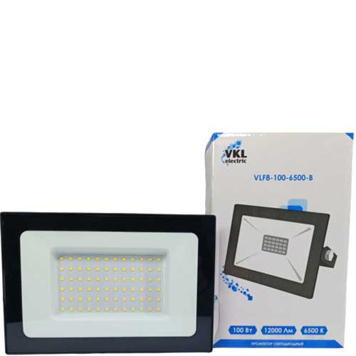 Прожектор светодиодный100W 6500К IP65 12000Лм LED черный (223*167*33) VKL (1208272)