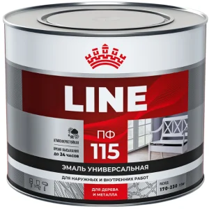 Эмаль ПФ 115 белая 1,8кг T-line 1/6