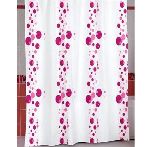 Штора для ванной Миранда 180*200 BUBBLE розовая (без колец)