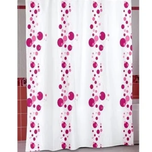 Штора для ванной Миранда 180*200 BUBBLE розовая (без колец)