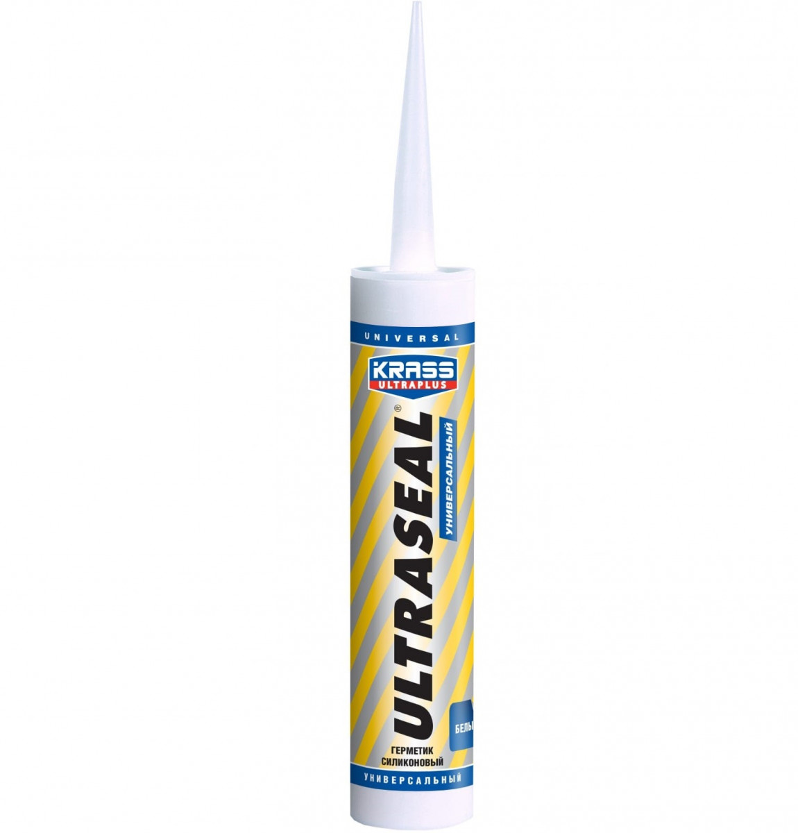 Герметик KRASS ULTRASEAL 260мл силиконовый белый универсальный 1/12