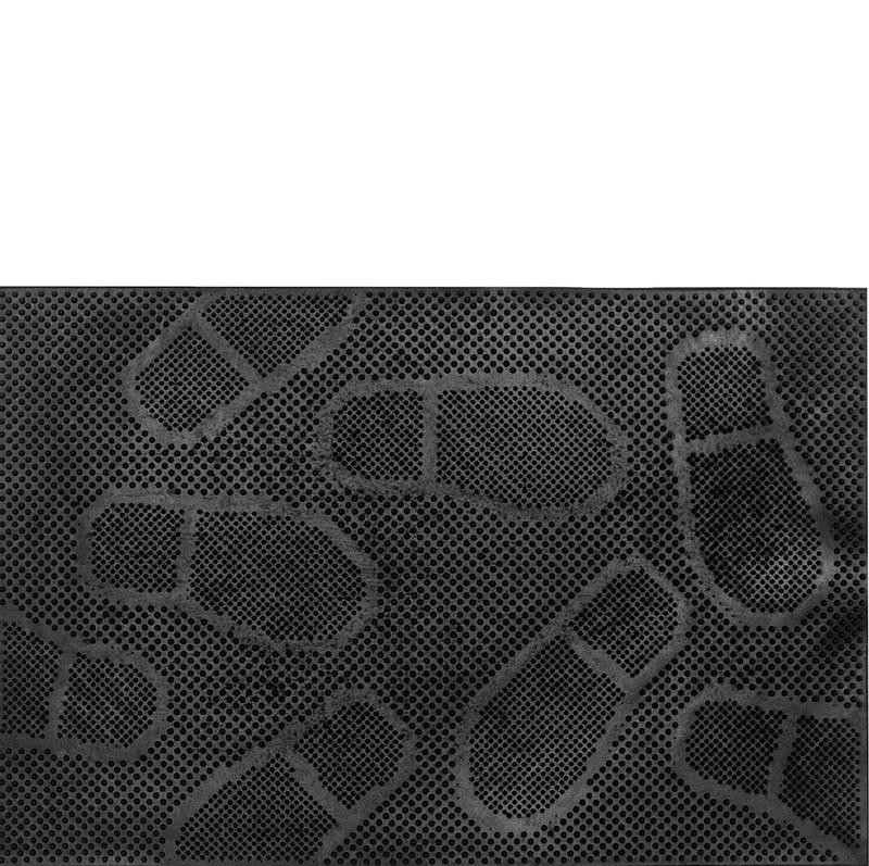 Коврик придверный резиновый 40х60см Следы Comeforte PIN MAT