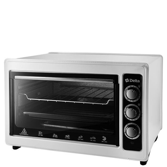 Духовка Delta-0123 белая 37л. 1300Вт, регулировка температуры 50-320гр., таймер на 90 мин.