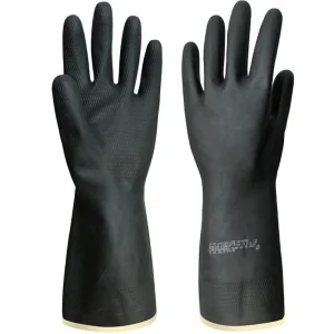 Перчатки защитные КЩС-1 латексные, р-р XL, черные ADM Professional KCS1-81 1/60
