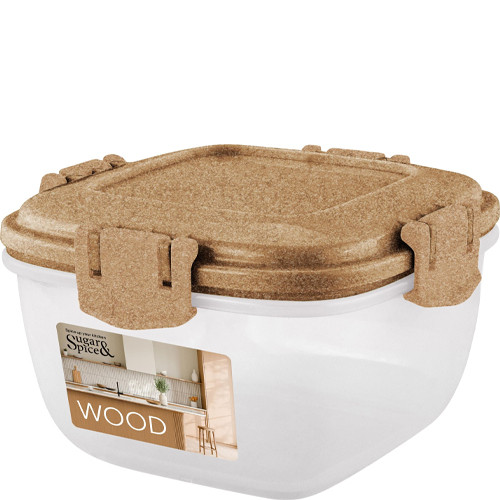 Контейнер пластм. 0,35л квадратный герметичный Sugar&Spice Wood SE223910624