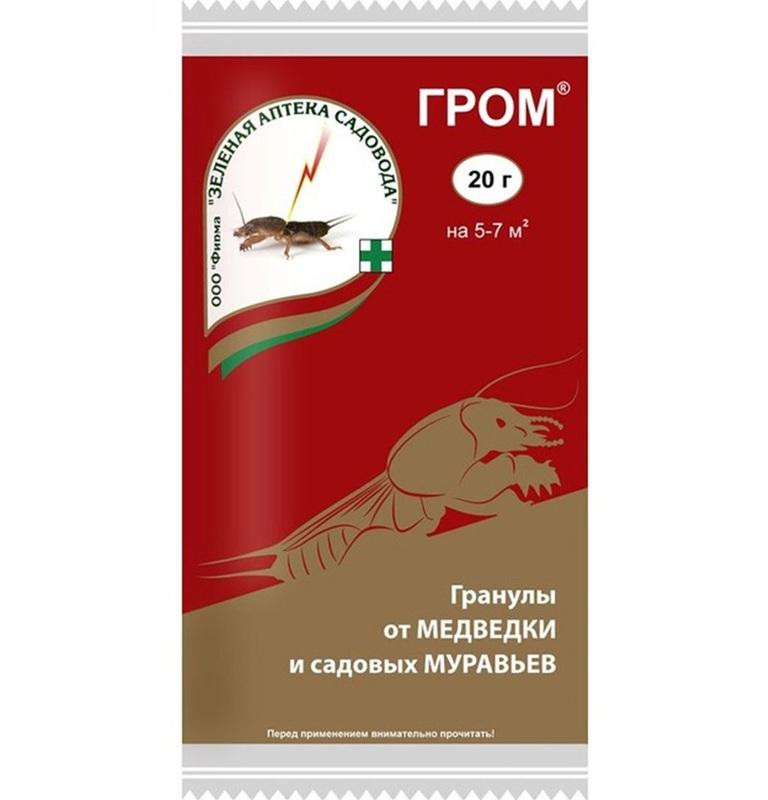 Средство от медведки гранулы Гром 20гр 1/150