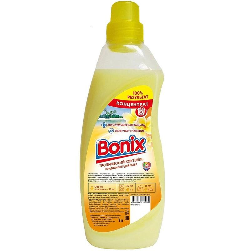 Кондиционер для белья Bonix 1,0л Тропический коктейль 1/16