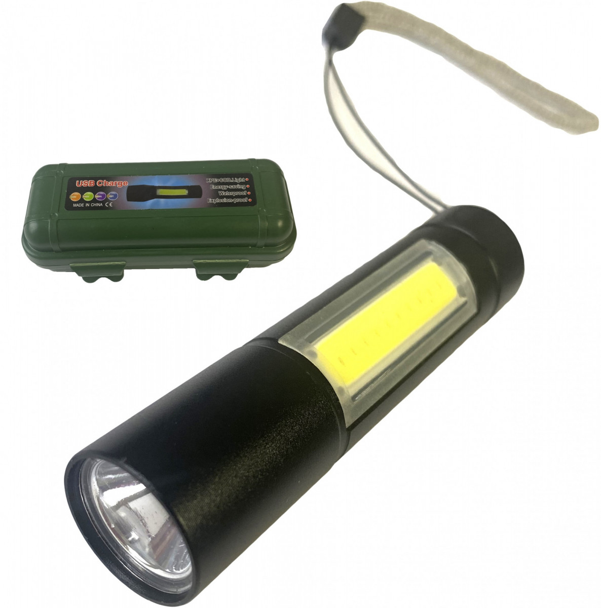 Фонарь кемпинговый, аккумуляторный ультра-яркий, шнур USB, кейс для хранения /56 026/ 1/5