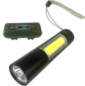Фонарь кемпинговый, аккумуляторный ультра-яркий, шнур USB, кейс для хранения /56 026/ 1/5