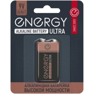 Элемент питания 6LR61/1В (крона) Energy Ultra (105739)