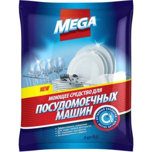 Средство моющее для посудомоечных машин MEGA 1кг (пакет) М-10-4 1/6