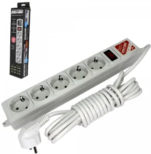 Фильтр сетевой 5 мест 5,0м 10А ST-1283 1/40