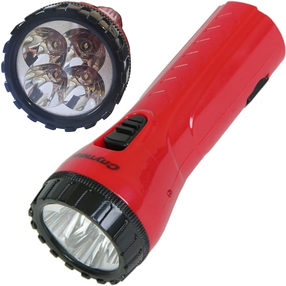 Фонарь аккумуляторный  4 LED (вилка) Спутник AF201