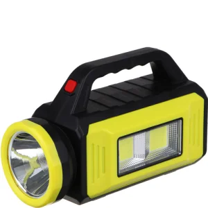 Фонарь аккумуляторный (прожектор) 2СОВ+LED, 5 реж, 2000мАч, красн.свет, micro USB Ермак (223-104)