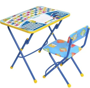 Комплект детский Никки КУ1 (стол + стул мягкий) 3-7лет в ассортименте