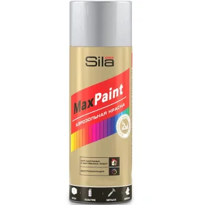 Эмаль аэрозольная универсальная Sila HOME Max Paint 520мл с мет.эффектом хром мет SILP006 1/12