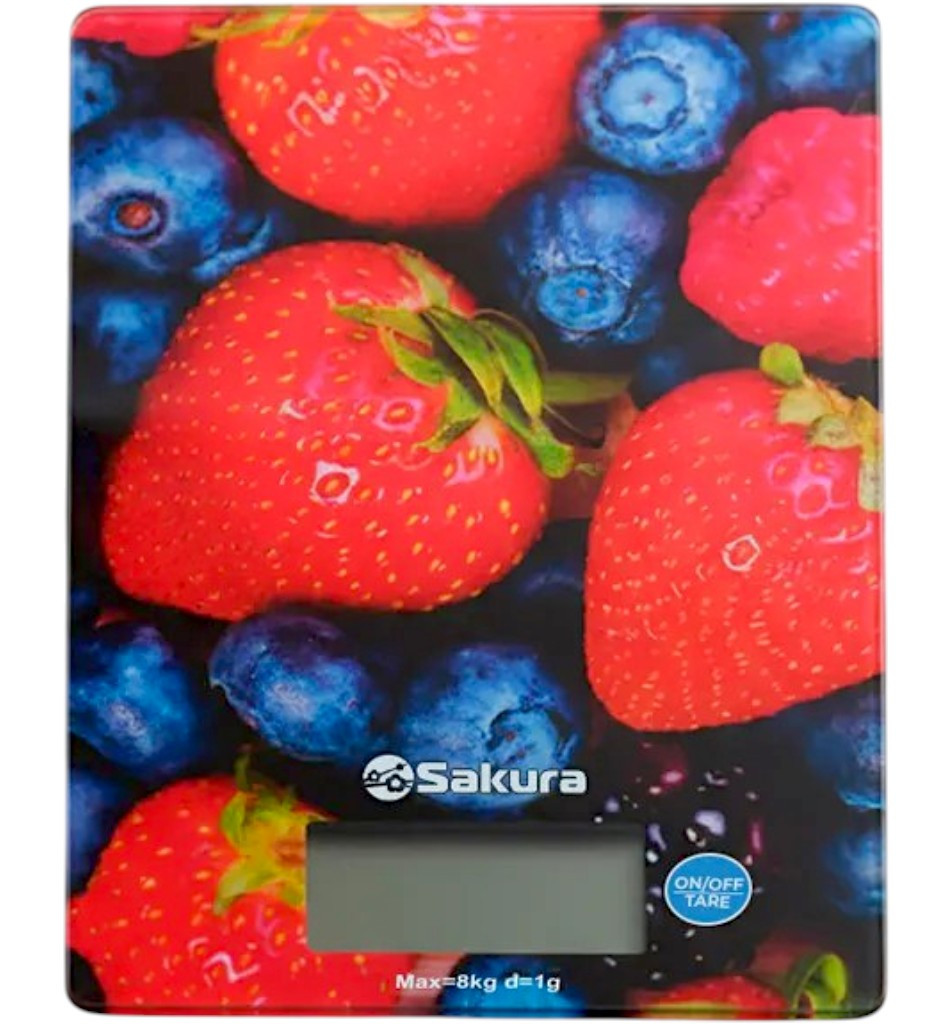 Весы кухонные электронные  8кг ягоды SA-6075B SAKURA 1/20