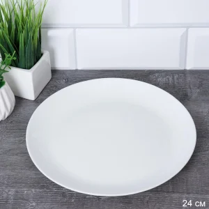 Тарелка 9" Евро/Дэй Белая LQP95 стеклокерамика (730034) 1/36