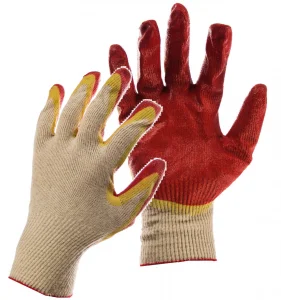 Перчатки трикотажные, х/б, двойная обливная ладонь L-XL STAYER EXPERT-2 /11409-Н10/ 1/10