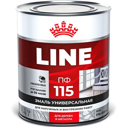 Эмаль ПФ 115 серая 0,8кг T-line 1/14