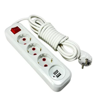 Удлинитель с/з 3 места 5м ток 16А с выкл и USB ST-24 1/60