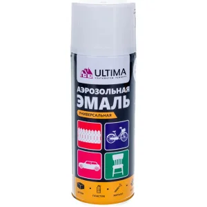 Эмаль аэрозольная универсальная Ultima 520мл RAL9003 белая глянцевая ULT009 1/12