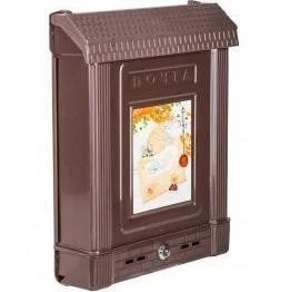 Ящик почтовый с замком (декор) коричневый 385*80*310 М6434 /Окт/ 1/7