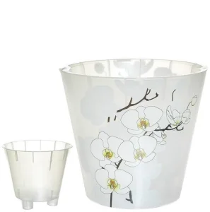 Горшок цветоч. 1,6л ф160мм London Orchid Deco Белая орхидея ПЦ6196