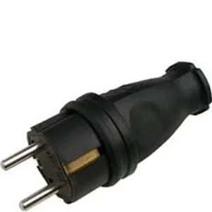 Вилка штепсельная прямая с/з 16А IP44 каучук 2P+E VKL (1201712) 1/20