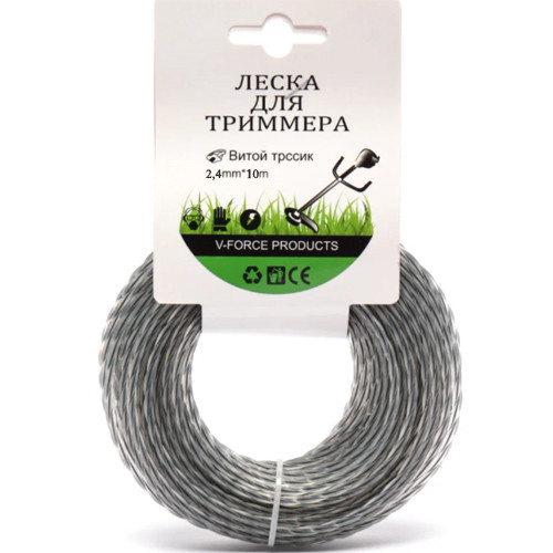 Леска для триммеров КРУГ ф2,4мм 10м с мет.сердечником ST-3165 1/260
