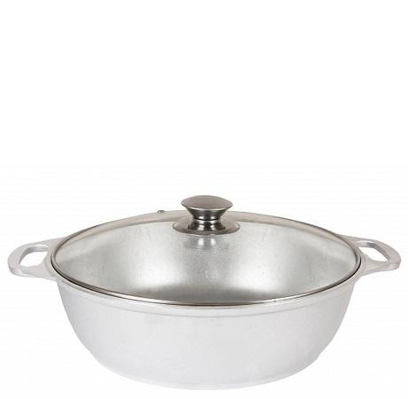 Жаровня 3,0л стекл.крышка /ж34/ КЗМ 1/3
