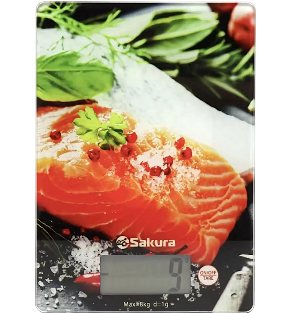 Весы кухонные электронные  8кг рыба SA-6075F SAKURA 1/20