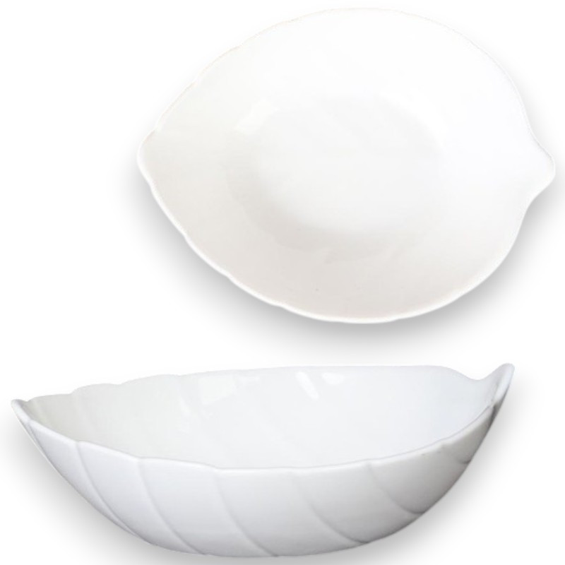 Салатник 7" 17,5см Лист белый FLSHYW70 (WHITE) стеклокерамика (734981, 745636) 010б-лс7 1/48, 1/72
